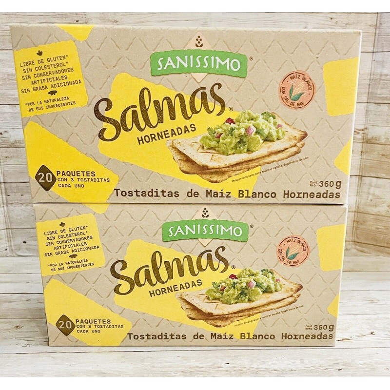 sanissimo 4x Salmas Horneadas Baked Corn Crackers Sanissimo pack of