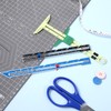 Heclia T-Shaped Sliding Gauge Sewing Gauge Measuring Tool Set 5-in-1