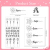 Rngmsi Water Soluble Embroidery Patterns - 3 Sheets Alphabet Stick