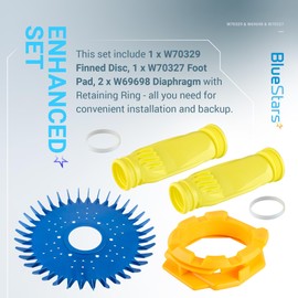 BlueStars W70329 - Diafragma limpiador de estanque/disco/falda y W69698 limpiador de piscina y W70327 limpiador de almohadilla para pies