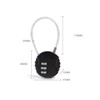 ZPLIUST 3-Digit Cable Luggage Locks Re-settable Combination, Alloy Body Color