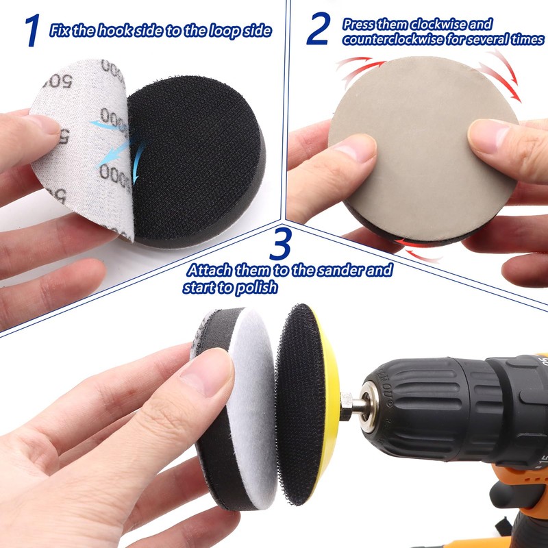 SIJDIEE 6 Pack Interface Pads, 3 Inch Hook and Loop