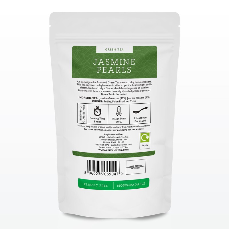Jasmine Pearls (Dragon Pearls) Premium Loose Leaf Green Tea -