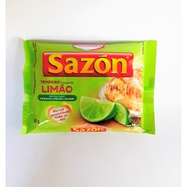 Sazon Limao (Sazon Lime flavoured seasoning, Brazilian-style), 60g (Pack of 3)