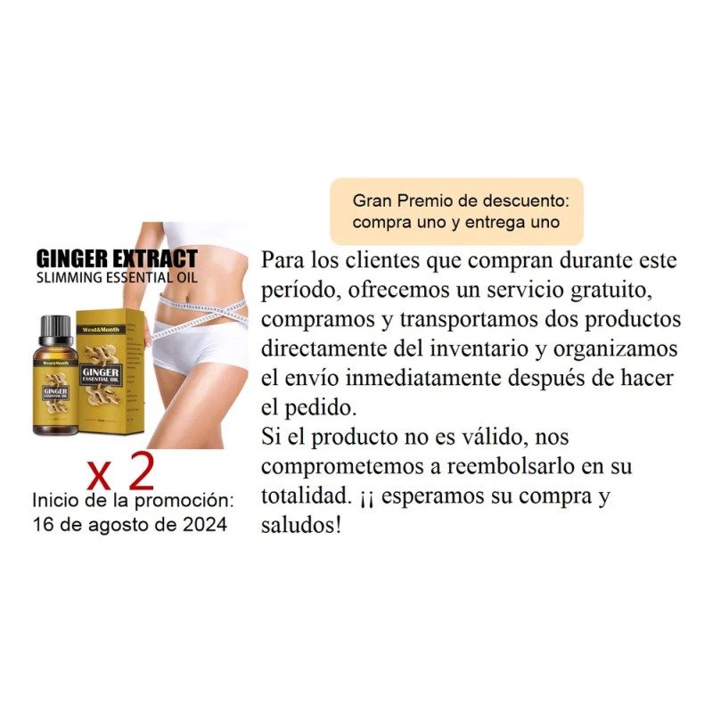 . Aceite De Jengibre For Desintoxicar Y Desintoxicar 10 Ml
