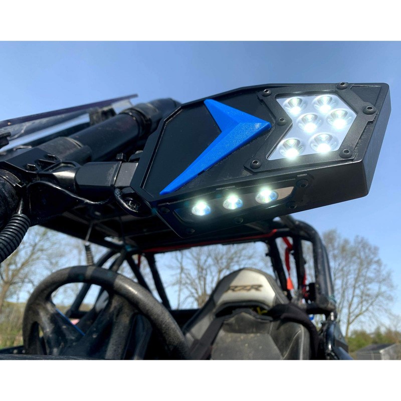 Aluminum UTV Side Mirrors With Led Rock Lights, Left Right