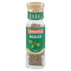 Cannamela, Linea Maxi Oro, Basilico in Foglie Essiccato, Confezione da 15g, Utile nella Preparazione di Insalate, Verdure, Zuppe e Minestre, Ideale per Pesti, Bruschette e Capresi