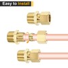 sourcing map 3Pcs Brass Compression Tube Fitting, 3/8" Tube OD