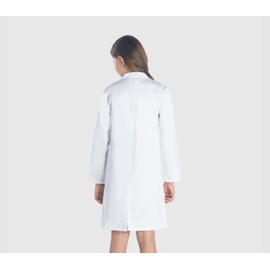 Dr. James Durable Kids Lab Coat with Safety Snap Buttons 2-3 White
