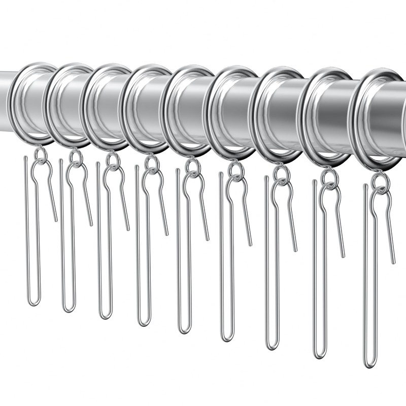 36 PCS Metal Long Curtain Hooks