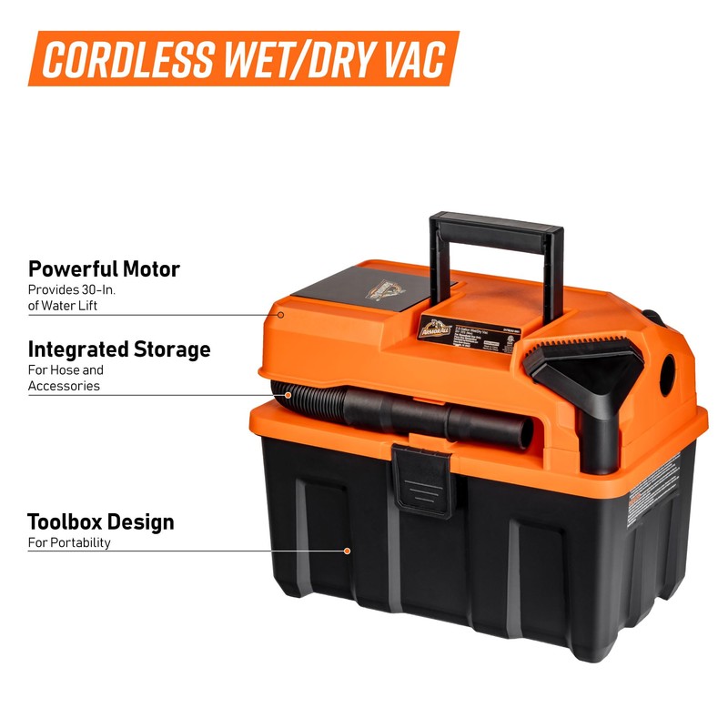 Armor All 2.5-Gallon 20V Cordless Wet Dry Vacuum – DVTB202