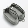 MUJI 84475771 Wrinkle Nylon Large Opening Pouch, Gray, S, Approx.
