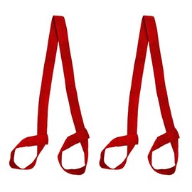 2-PACK Yoga Mat Strap - Durable Non-Slip Cotton Yoga Mat Carrier with Adjustable Loops for Easy Carrying & Storages Red