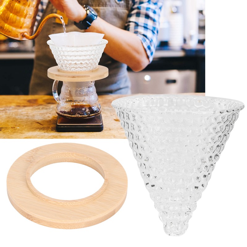 Coffee Pot Filter reusable glass Coffee Dripper Funnel Kettle Brewer