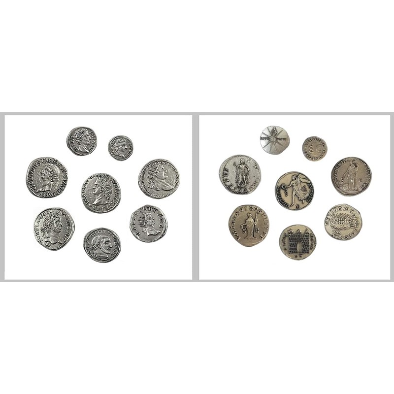 Roman Imperial Coins - Reproduction Antique Roman Coins - Silver-Plated