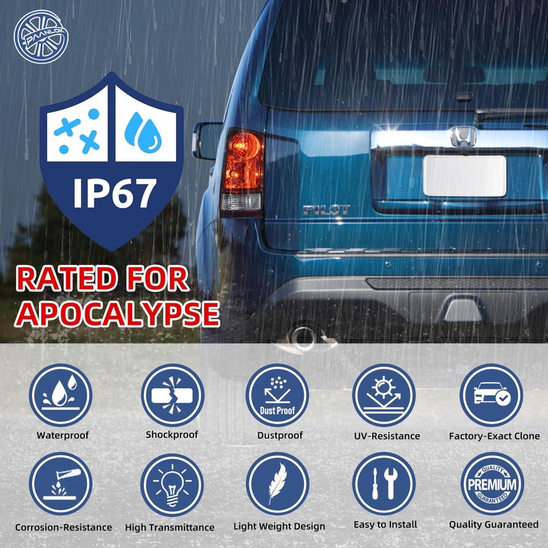 PAANLOK Set of 2 Direct Fit OE Replacement Tail Lights