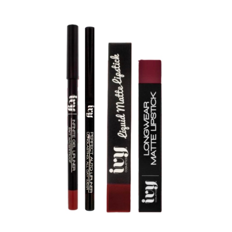 Set Labiales IVY Mate + Delineadores | Lip Combo Vibrante