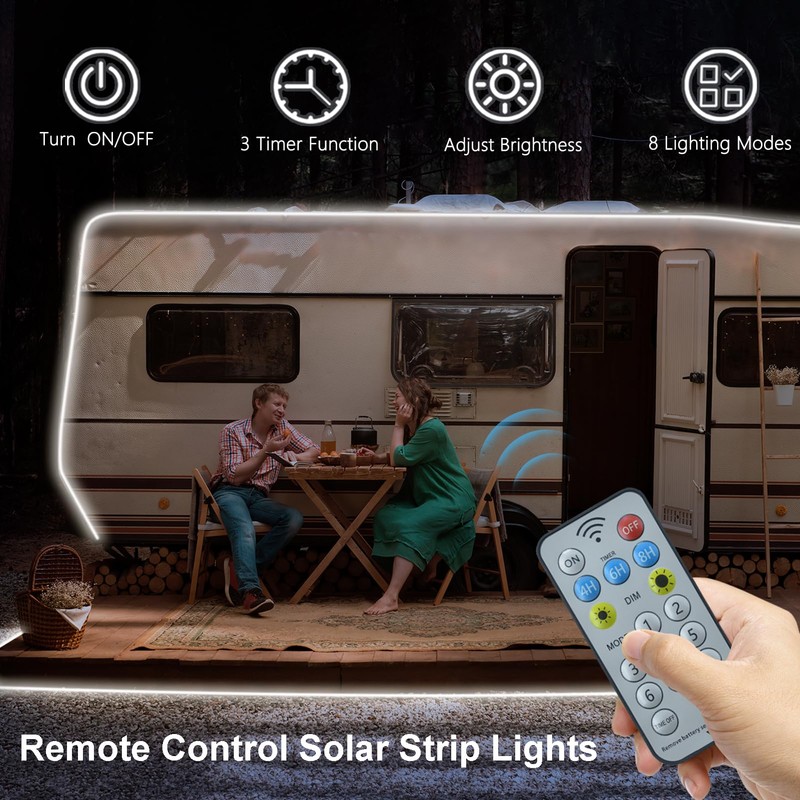 DBFAIRY 50Ft Solar LED Strip Lights Outdoor, Large Capacity Solar