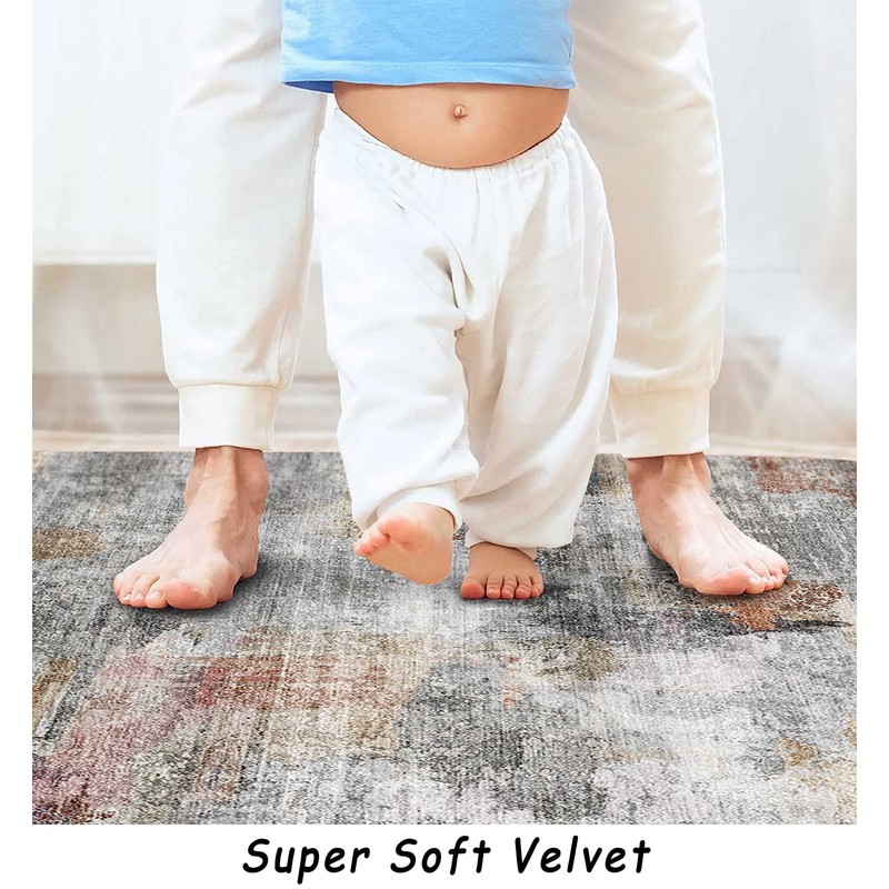 vivorug Washable Rug, Ultra Soft Area Rug 3x5, Non Slip