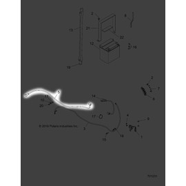 Polaris Ranger Solenoid to Starter Cable, Genuine OEM Part 4014305, Qty 1