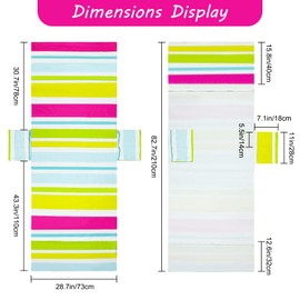 yuuzue Lounge Chair Towel Cover 82x29 Inches – Beach Chair Cover with 3 Pockets, Chaise Lounge Cover, Ultra-Soft Microfiber, Folds into Shoulder Bag for Outdoor Pool Patio Garden Courtyard Hotel