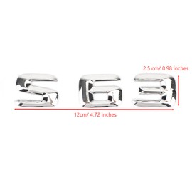 Areyourshop Rear Trunk Nameplate Emblem Badge Sticker Decal for S63 Chrome