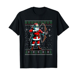 Christmas Santa Archery Hunting Ugly Christmas Sweater T-Shirt