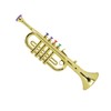 Kid Trumpet Golden Coated Plastic Children Preschool Music Toy Gift