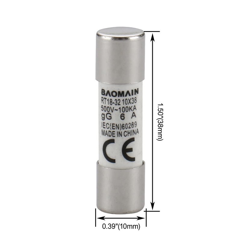 Baomain RT18-32 (RO 15) AC Cylindrical Fuse, 10 x 38,