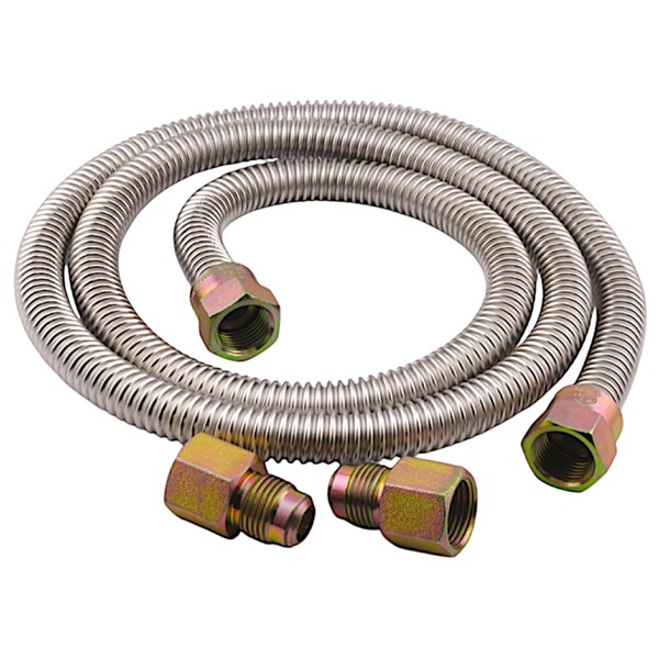 EvertechPRO 4 ft. Gas Dryer Connector, 3/8 in. FIP x