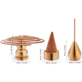 Brass Incense Burner, Incense Cone Holder, Coil Incense Holder, Incense Stick Holder, 3 Styles.
