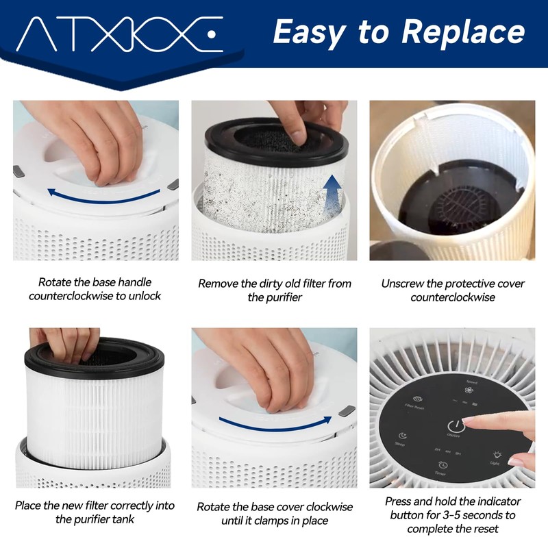 ATXKXE 2 Pack AP-S0610L Air Filter Replacement Fit for Mooka