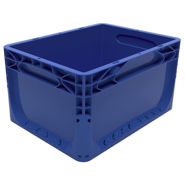 Solent Plastics Colour Coded Euro Plastic Stacking Industrial Storage Containers Boxes Crates! (20 Litre - L 400 x W 300 H 220mm, Red)