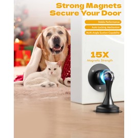 Door Stoppers Magnetic Doors Stop, Door Catch 3 Pack Stainless Steel Magnet Door Stopper for Wall Bottom of Door Holder Open, No Drill Stronger Double Sided Tape Adhesive & Screws Apartment Essentials