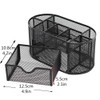 Mesh Desk Office Organizer,Multifunction Pen Holder with Drawer Stationery Storage