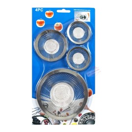 J.H. Company Set 4 Piezas Filtros Coladera Lavabo Baño Residuos 0605-0175