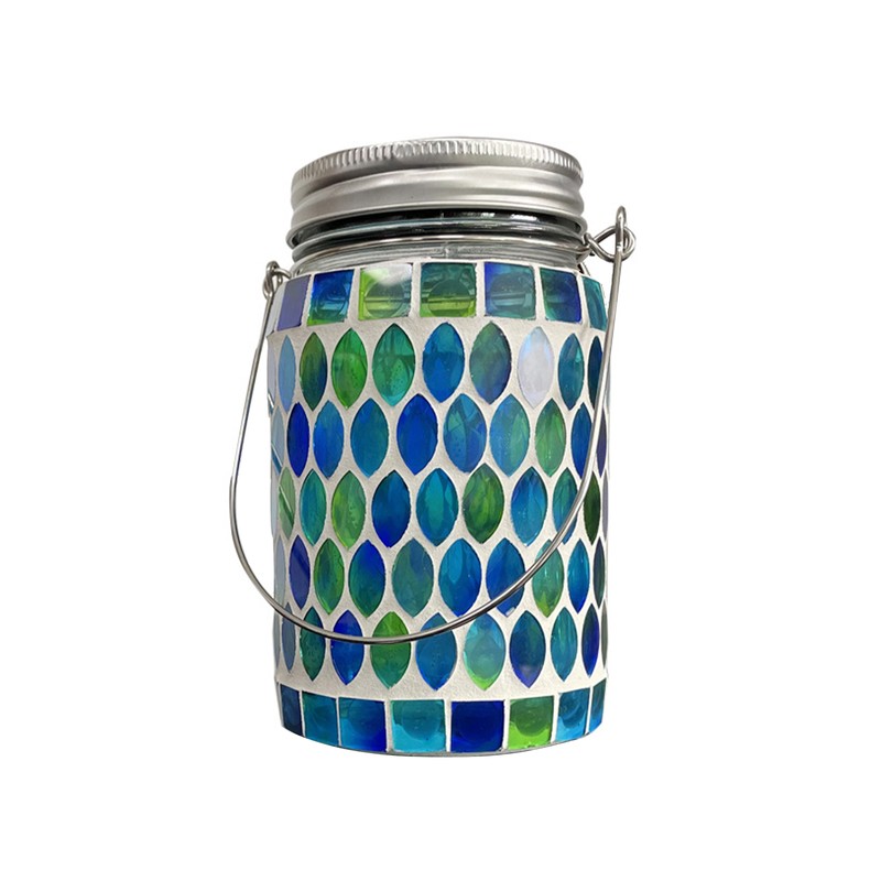 Solar Mosaic Lantern Light IP44 Waterproof Inlaid Fade Resistant Mosaic