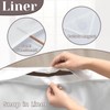 SORTTO No Hook Slub Textured Shower Curtain with Snap in