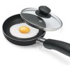 Bene Casa - Black Nonstick Aluminum Frying Pan with Glass