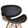 Armen Living Cassie Dining Chair in Black Faux Leather and
