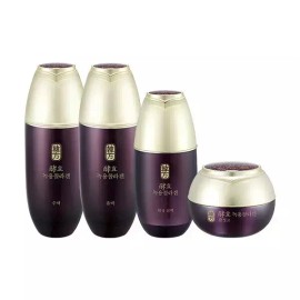 Suyuhan 수려한 효 녹용콜라겐 기초세트 4종 수액 + 유액 + 진액 + 활성고 Elegant Hyowoo Deer Antler Collagen Basic Set 4 Types: Essence + Emulsion + Tincture + Active Oil