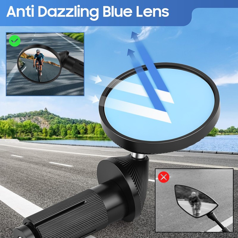 2PCS Rearview Bike Mirrors Set