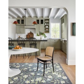 Loloi Rifle Paper Co Cotswolds Charcoal 3'-6" x 5'-6" Accent Rug