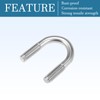 QUARKZMAN 0.67 Inch U-Bolts x 5 Pieces Round Stainless Steel