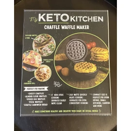 Nostalgia The Keto Kitchen Chaffle Waffle Maker Black nostalgia