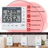 Jayron KT002A 2-Channel Kitchen Timer Magnetic Countdown Timer Clock Temperature