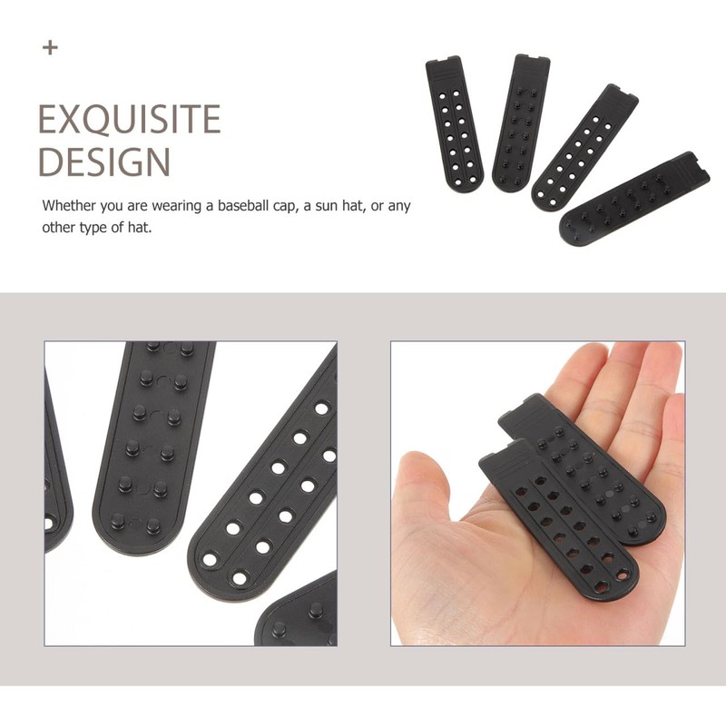 EXCEART Adjustable Hat Extender 10 Pairs Extension Repair Breasted Hat