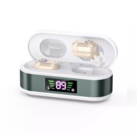 K&FCOPTEE In The Ear Digital Rechargeable Hearing Aids For Hearing Loss With Charging Case