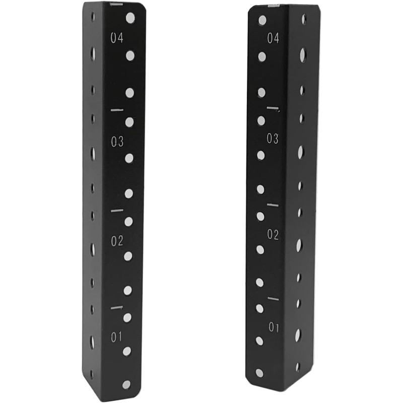 TECHTOO 4U Vertical Rack Rail Pair DIY Kit with Hardware