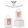 Gcardist White Cupcake Boxes Individual Cupcake Holders Disposable 25pcs Single